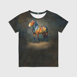 Футболка детская Конь Ренессанс, цвет: 3D-принт