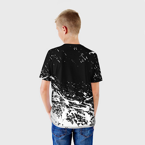 Детская футболка Реал Мадрид краски текстура / 3D-принт – фото 4