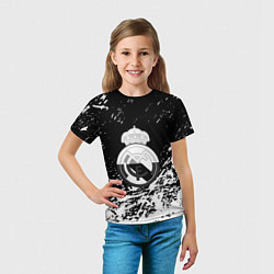 Футболка детская Реал Мадрид краски текстура, цвет: 3D-принт — фото 2
