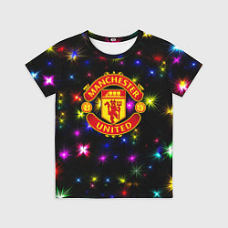 Детская футболка Манчестер Юнайтед праздничные огни