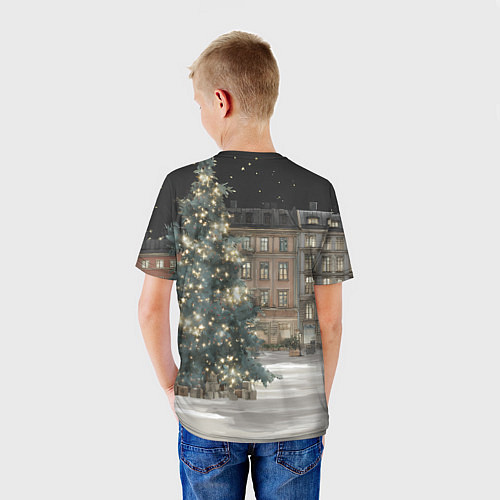 Детская футболка Елка во дворе / 3D-принт – фото 4