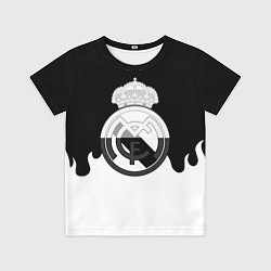 Детская футболка Реал Мадрид огонь белый