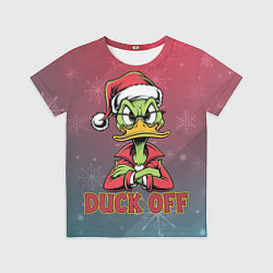 Детская футболка Санта-утка не в духе