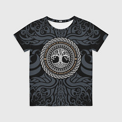 Детская футболка Древо жизни в орнаменте - слава богам и предкам