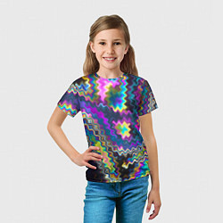 Футболка детская Абстракция переливы, цвет: 3D-принт — фото 2