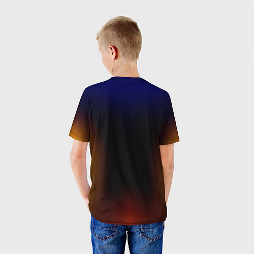 Детская футболка Color black red blue / 3D-принт – фото 4