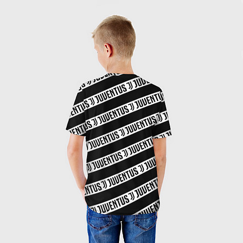 Детская футболка Ювентус полосы линии спорт / 3D-принт – фото 4