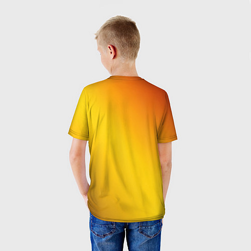 Детская футболка Color yellow red gradient / 3D-принт – фото 4