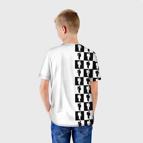 Детская футболка Ювентус паттерн люди / 3D-принт – фото 4