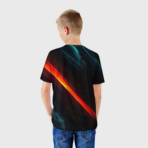 Детская футболка Манчестер Юнайтед абстракция / 3D-принт – фото 4
