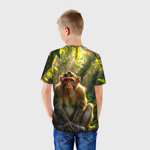 Детская футболка Лесная обезьянка / 3D-принт – фото 4