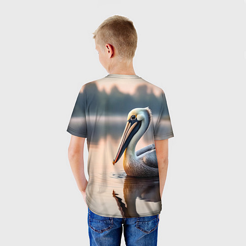 Детская футболка Пеликан на рассвете / 3D-принт – фото 4