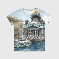 Футболка детская Новогодний снежный Питер, цвет: 3D-принт