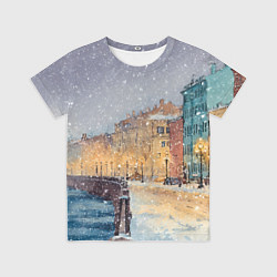 Детская футболка Санкт-Петербург - снегопад