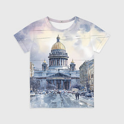 Детская футболка Санкт-Петербург зимний город