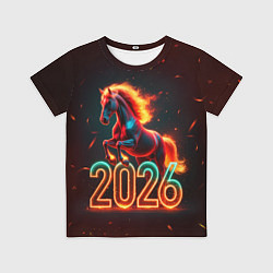 Детская футболка Светящаяся лошадь 2026