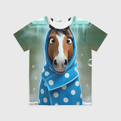 Детская футболка Конь в полотенце