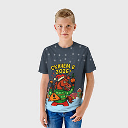 Футболка детская Скачем в 2026 год, цвет: 3D-принт — фото 2