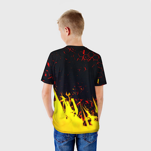 Детская футболка Borussia краски соты / 3D-принт – фото 4
