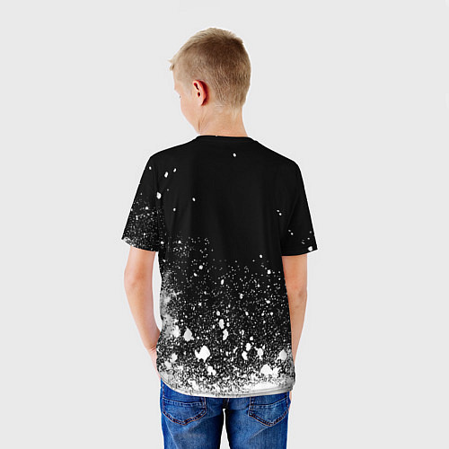 Детская футболка Ювентус всплеск белых красок / 3D-принт – фото 4