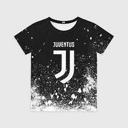 Детская футболка Ювентус всплеск белых красок