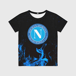Детская футболка Наполи синий огонь
