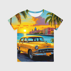 Футболка детская Золотой закат над набережной, цвет: 3D-принт