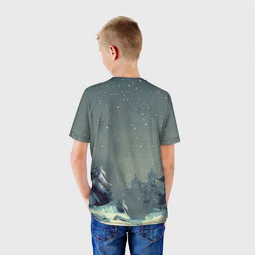 Детская футболка Уставшая лошадь / 3D-принт – фото 4