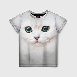 Детская футболка Белый котик