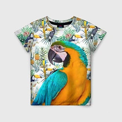 Детская футболка Летний попугай