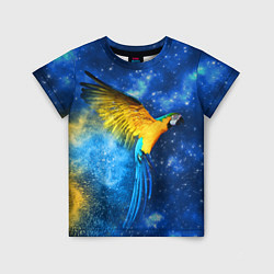 Детская футболка Космический попугай