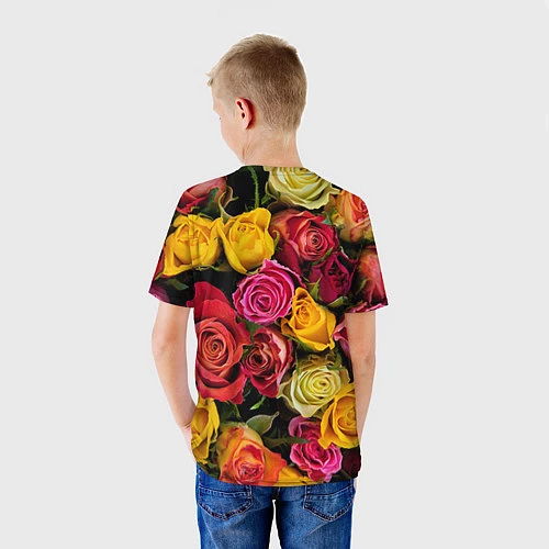 Детская футболка Ассорти из роз / 3D-принт – фото 4