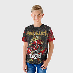 Футболка детская Metallica XXX, цвет: 3D-принт — фото 2