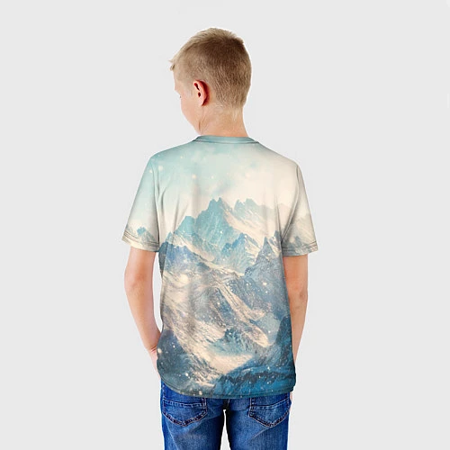Детская футболка Горы / 3D-принт – фото 4