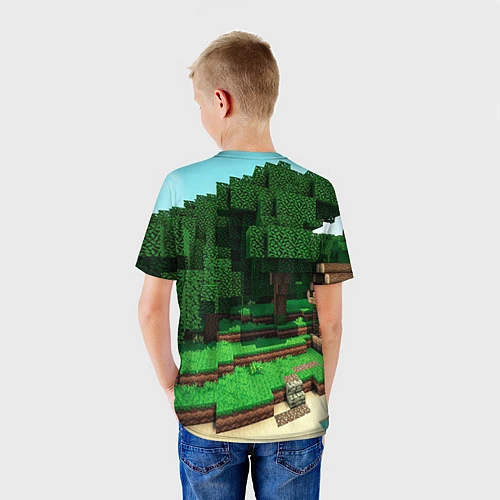 Детская футболка Minecraft House / 3D-принт – фото 4