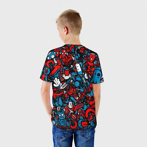 Детская футболка Стикербомбинг / 3D-принт – фото 4