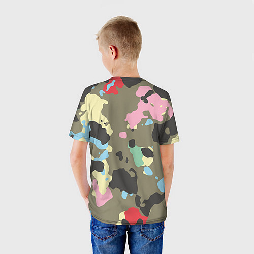 Детская футболка Камуфляж: микс цветов / 3D-принт – фото 4