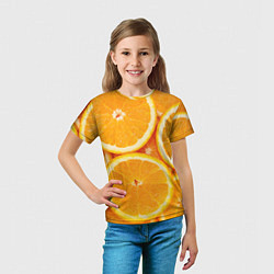 Футболка детская Апельсин, цвет: 3D-принт — фото 2