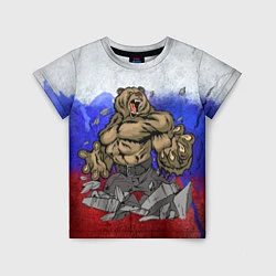 Детская футболка Русский медведь
