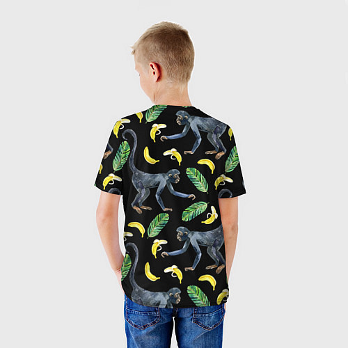 Детская футболка Обезьянки и бананы / 3D-принт – фото 4