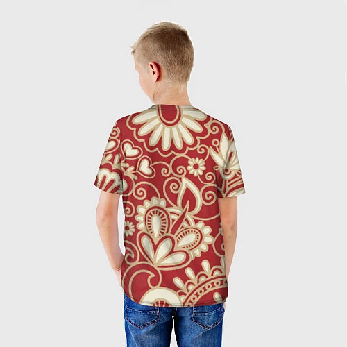 Детская футболка Хохломская роспись / 3D-принт – фото 4