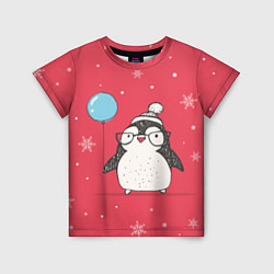 Детская футболка Влюбленная пингвинка