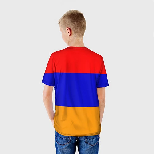 Детская футболка Герб и флаг Армении / 3D-принт – фото 4