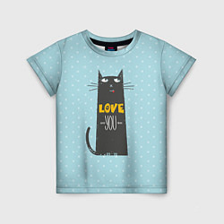 Детская футболка Kitty: Love you