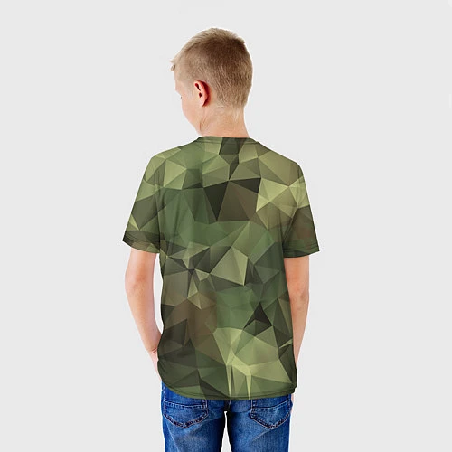 Детская футболка Камуфляж и герб / 3D-принт – фото 4