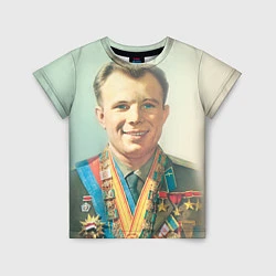 Детская футболка Гагарин в орденах