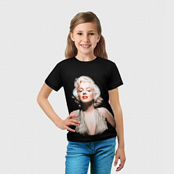 Футболка детская Мерлин Монро 2, цвет: 3D-принт — фото 2