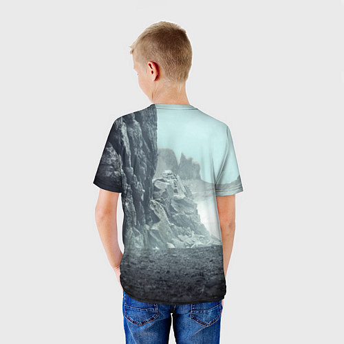 Детская футболка Волк в горах / 3D-принт – фото 4