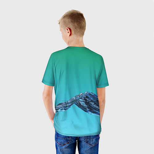 Детская футболка Зеленая вода / 3D-принт – фото 4
