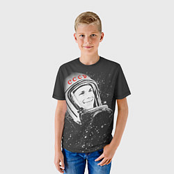 Футболка детская Гагарин в космосе, цвет: 3D-принт — фото 2